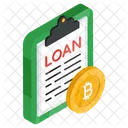 Bitcoin loan paper  Icon