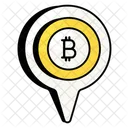 Localizacao Bitcoin Mapa Bitcoin Placeholder Ícone