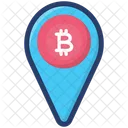 Bitcoin Location Blockchain Cryptocurrency Icon