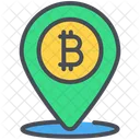 Bitcoin Location Map Icon