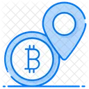 Bitcoin Location Bank Pointer Bitcoin Pin Symbol