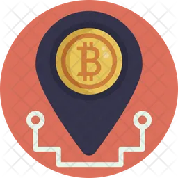 Bitcoin Location  Icon