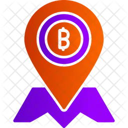 Bitcoin Location  Icon