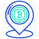 Bitcoin Location Location Pin Icon