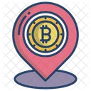 Bitcoin Location Location Pin Icon
