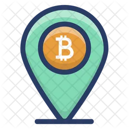 Bitcoin Location Pin  Icon