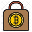 Bitcoin Lock Lock Bank Icon