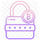 Bitcoin Lock Password Security Icon
