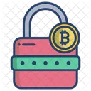 Bitcoin Lock Password Security Icon
