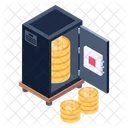 Crypto Locker Bitcoin Locker Digital Money Icon