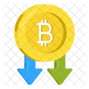 Bitcoin Loss Cryptocurrency Loss Crypto Fall Icon