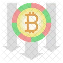 Bitcoin Loss Decline Bitcoin Icon