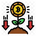Bitcoin Loss  Icon