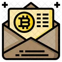 Bitcoin Mail Mail Communication Icône