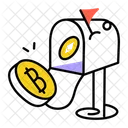 Bitcoin Mailbox Money Postal Postal Service Icon