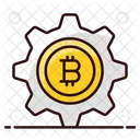 Bitcoin Management Btc Management Blockchain Management Icon