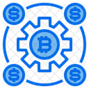 Gear Coin Bitcoin Icon