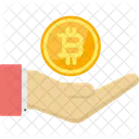 Mano bitcoin  Icono