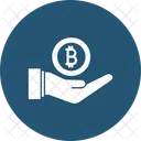 Mano bitcoin  Icono