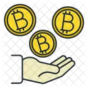 Mano bitcoin  Icono