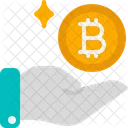 Mano Bitcoin Mano Ingresos Icon