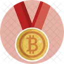 Bitcoin Medaille Auszeichnung Icon