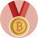 Bitcoin Medal Award Icon