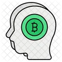 Mente Bitcoin Bitcoin Cerebro Bitcoin Icono