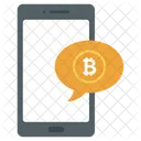 Bitcoin Message Bitcoin Communication Financial Communication Icon