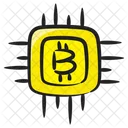 Bitcoin Microprocessor Processor Chip Integrated Circuit Icon