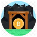 Bitcoin Crypto Bitcoin Mine Financial Mining Icon