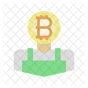 Bitcoin Miner Bitcoin Invester Job Icon