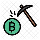 Bitcoin Mining Digging Icon