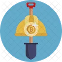 Bitcoin Shovel Helmet Icon