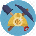 Bitcoin Mining Helmet Icon