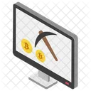 Bitcoin Mining Bitcoin Transaktionsprozess Bitcoin Zahlungsprozess Symbol