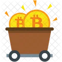 Bitcoin Mining Bitcoin Cart Coin Icon