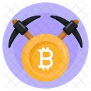 Bitcoin Mining Bitcoin Mining Axe Crypto Mining Icon