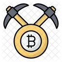 Bitcoin Mining Axe Blockchain Cryptocurrency Icon