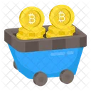 Bitcoin Mining Cart Cryptocurrency Mining Cart Crypto Icon
