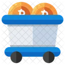 Bitcoin Mining Cart Cryptocurrency Mining Cart Crypto Symbol