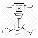 Bitcoin Mining Drilling Machine Icon