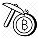 Blockchain Mining Bitcoin Mining Cryptocurrency Mining Icon