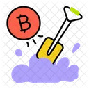 Bitcoin Digging Bitcoin Mining Crypto Mining Icône