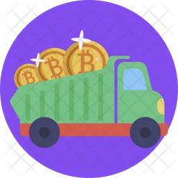 Bitcoin Mining Truck  Icon