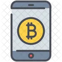 Bitcoin Mobile Smartphone Icon