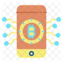 Server Smartphone Bitcoin Mobile Connection Bitcoin Icon