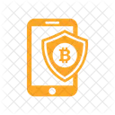 Bitcoin mobile phone secure shield  Icon