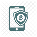 Bitcoin mobile phone secure shield  Icon