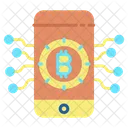 Server Smartphone Bitcoin Mobilfunkverbindung Bitcoin Symbol